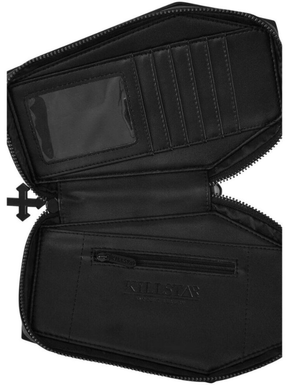 Killstar Vampire's Kiss Coffin Wallet Burnout Velvet Black Bat Accent New In Box - Picture 4 of 6